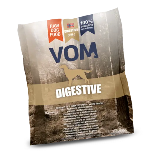 Kuva vom koiran pakasteruokapakkausksesta.